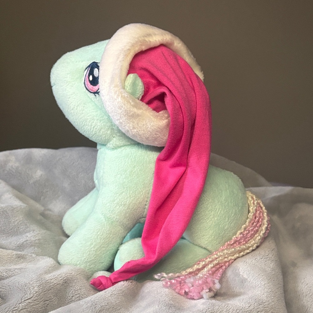 Mint Green Plush Pony with Pink Mane - Picture 5 of 7